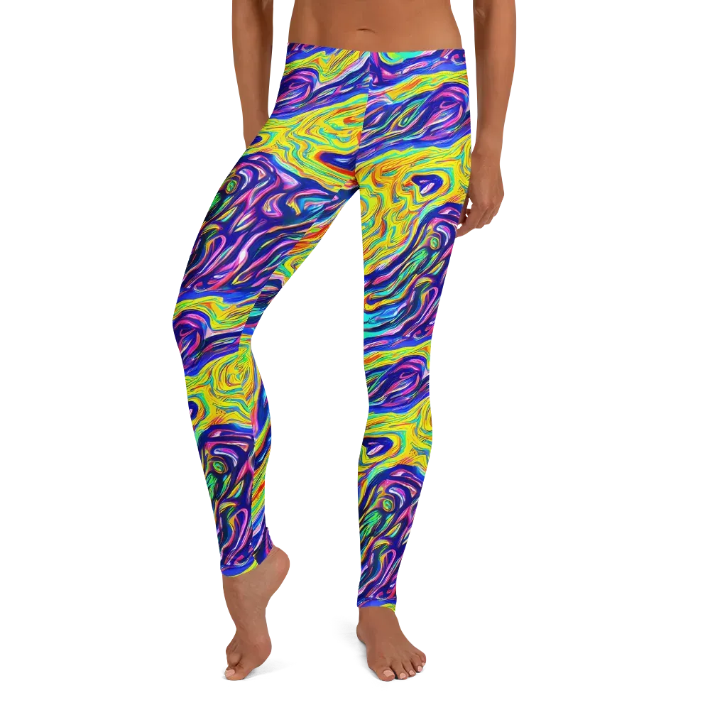 Kaleidoscope Current on Leggings — Front