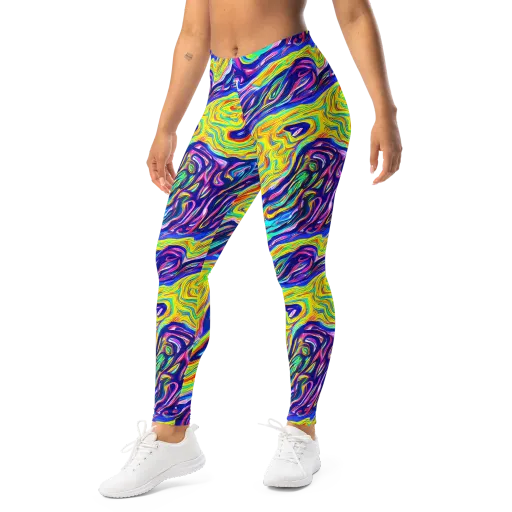 Kaleidoscope Current on a Leggings