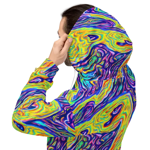 Kaleidoscope Current on a Hoodie