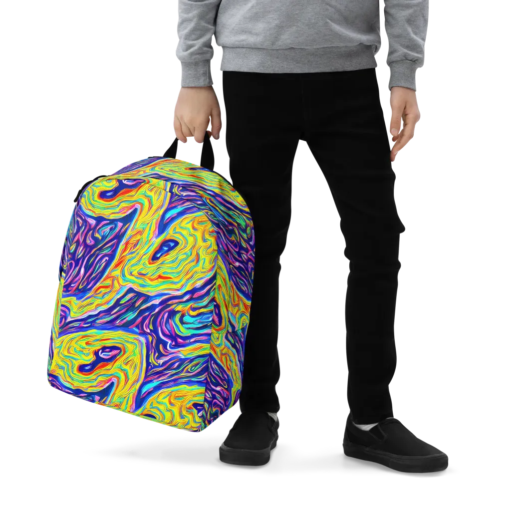 Kaleidoscope Current on Minimalist Backpack — Zoomed-in