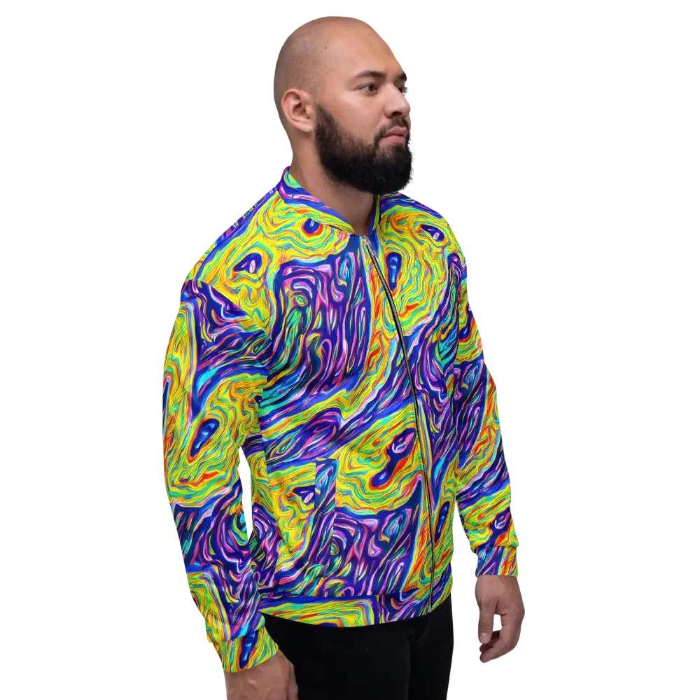 Kaleidoscope Current on Bomber Jacket — Right