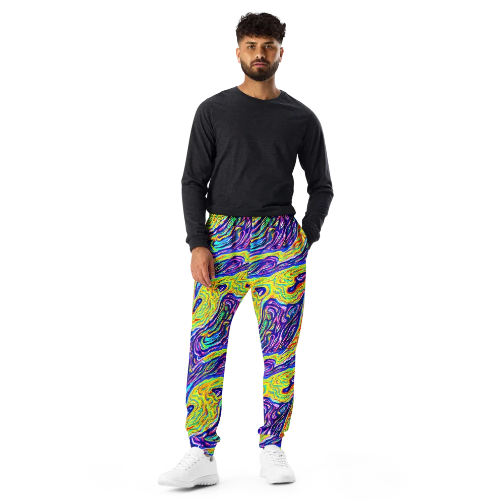 Kaleidoscope Current on Men's Joggers — Front