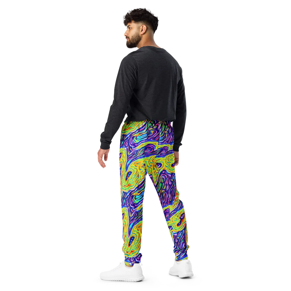 Kaleidoscope Current on Men's Joggers — Back