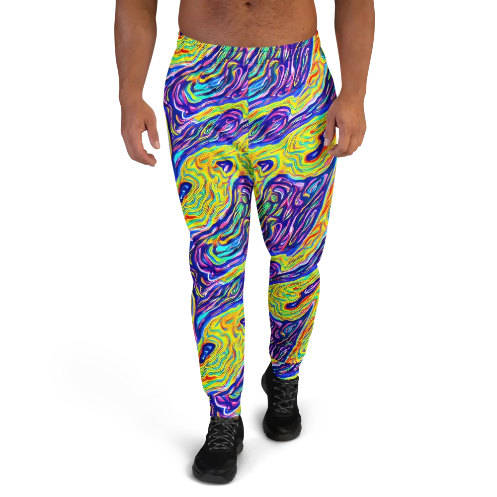 Kaleidoscope Current on Men's Joggers — Front