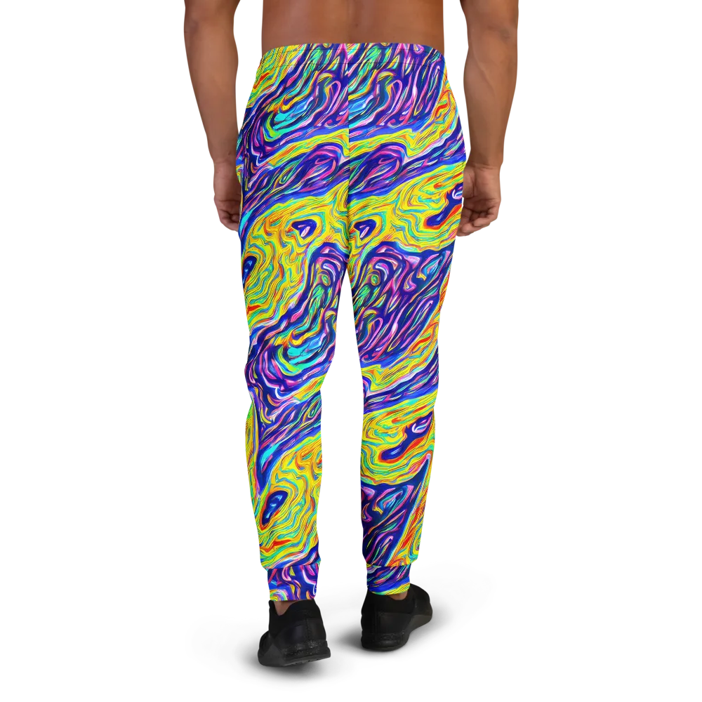 Kaleidoscope Current on Men's Joggers — Back