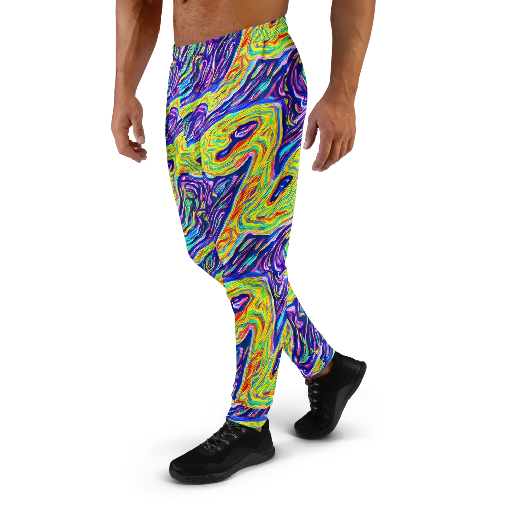 Kaleidoscope Current on Men's Joggers — Left