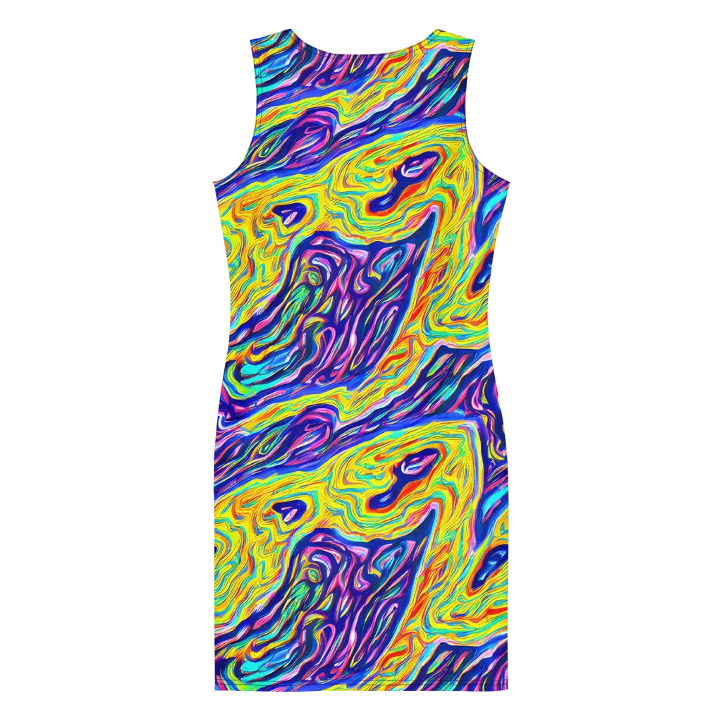 Kaleidoscope Current on Bodycon Dress — Back