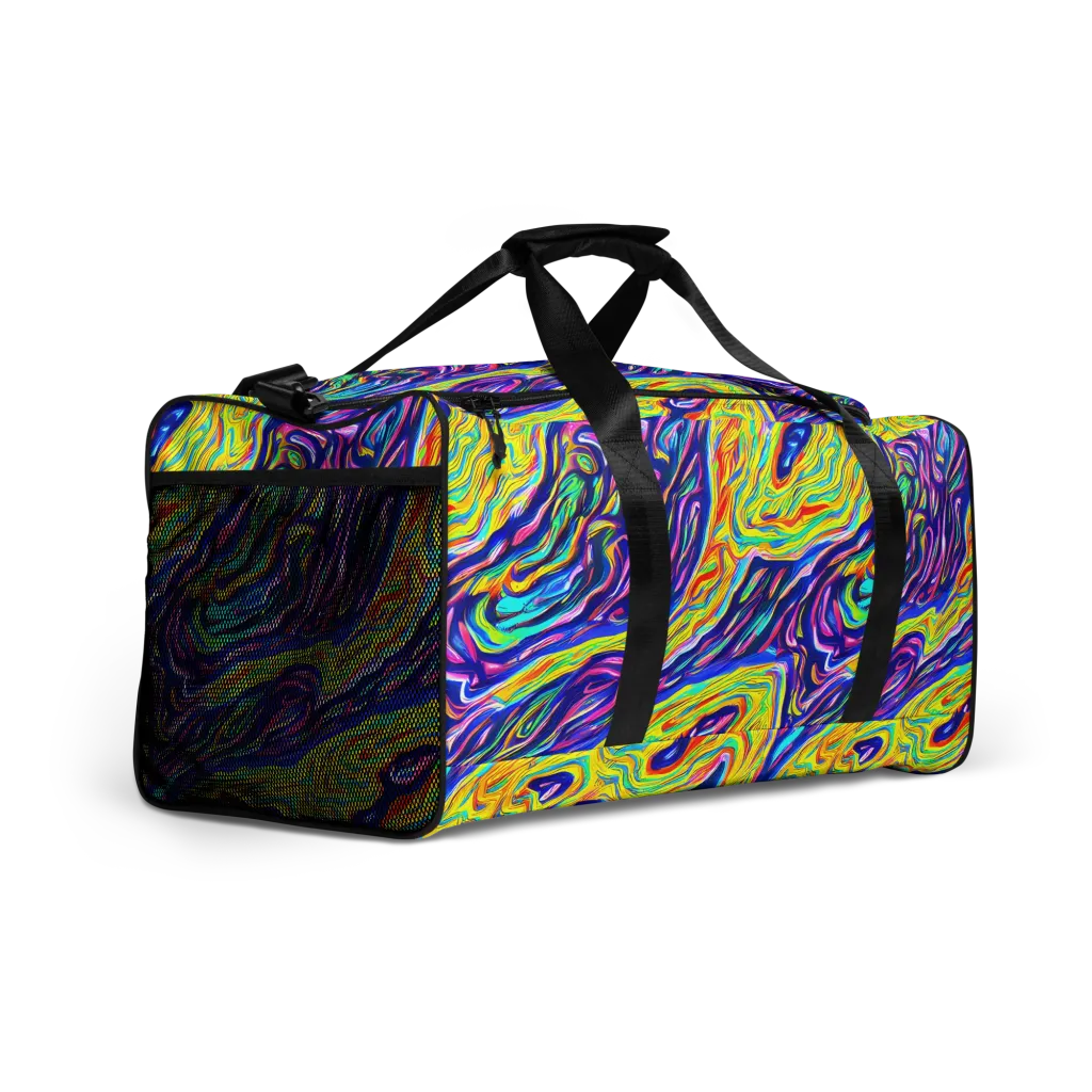Kaleidoscope Current on Duffle Bag — Right Front