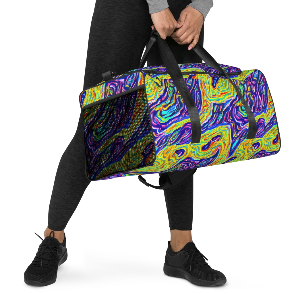 Kaleidoscope Current on Duffle Bag — Right Front