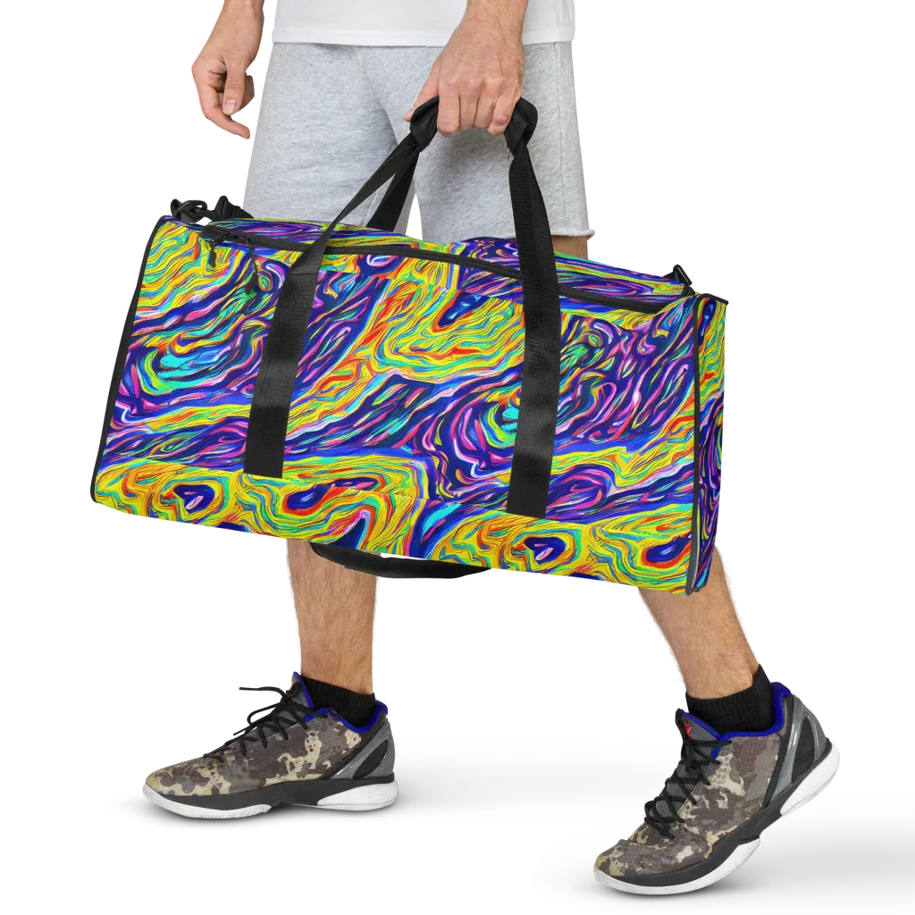 Kaleidoscope Current on Duffle Bag — Front