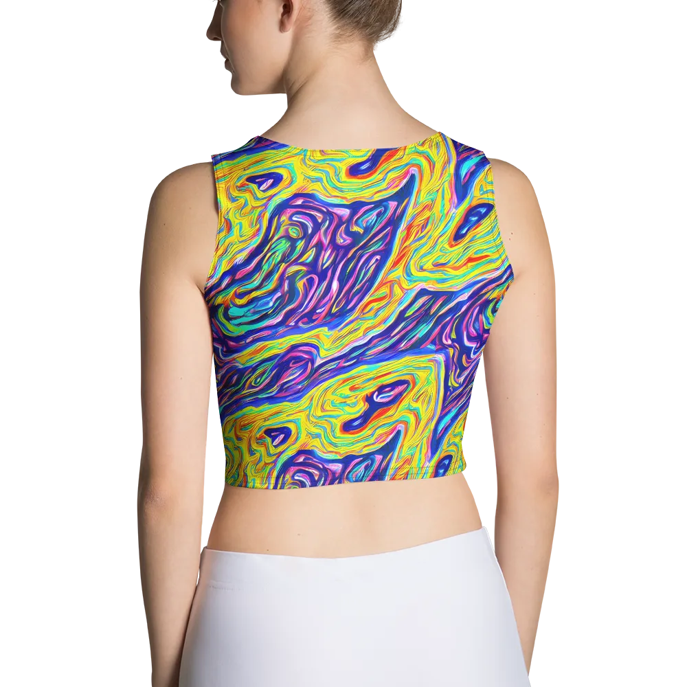Kaleidoscope Current on Crop Top — Back