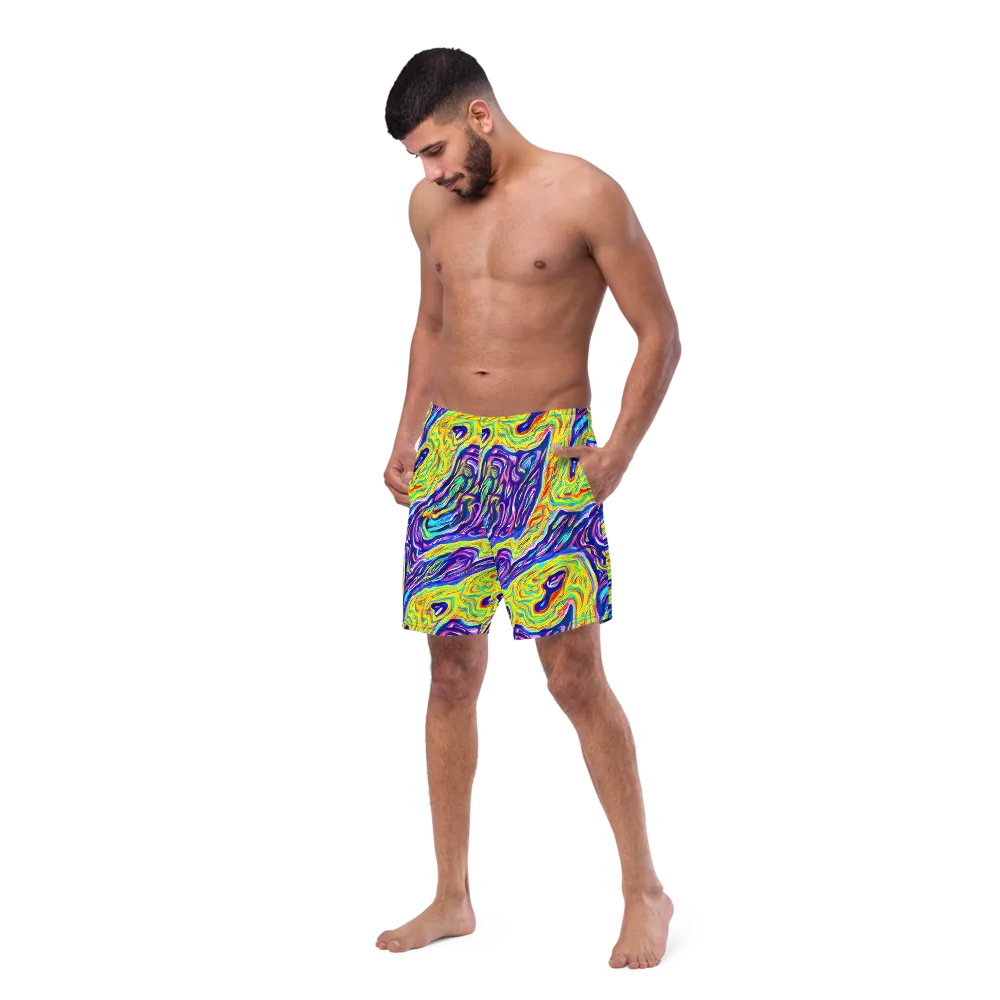 Kaleidoscope Current on Swim Trunks — Left Front