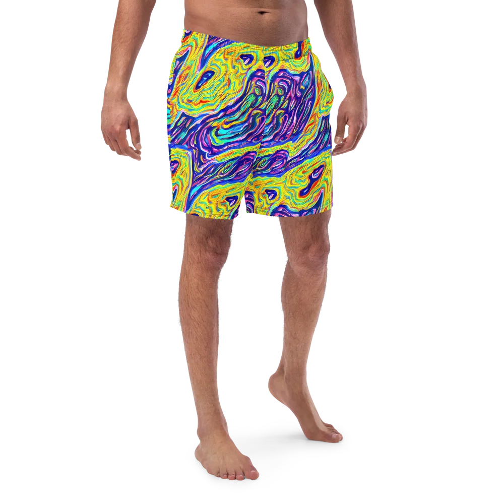 Kaleidoscope Current on Swim Trunks — Front
