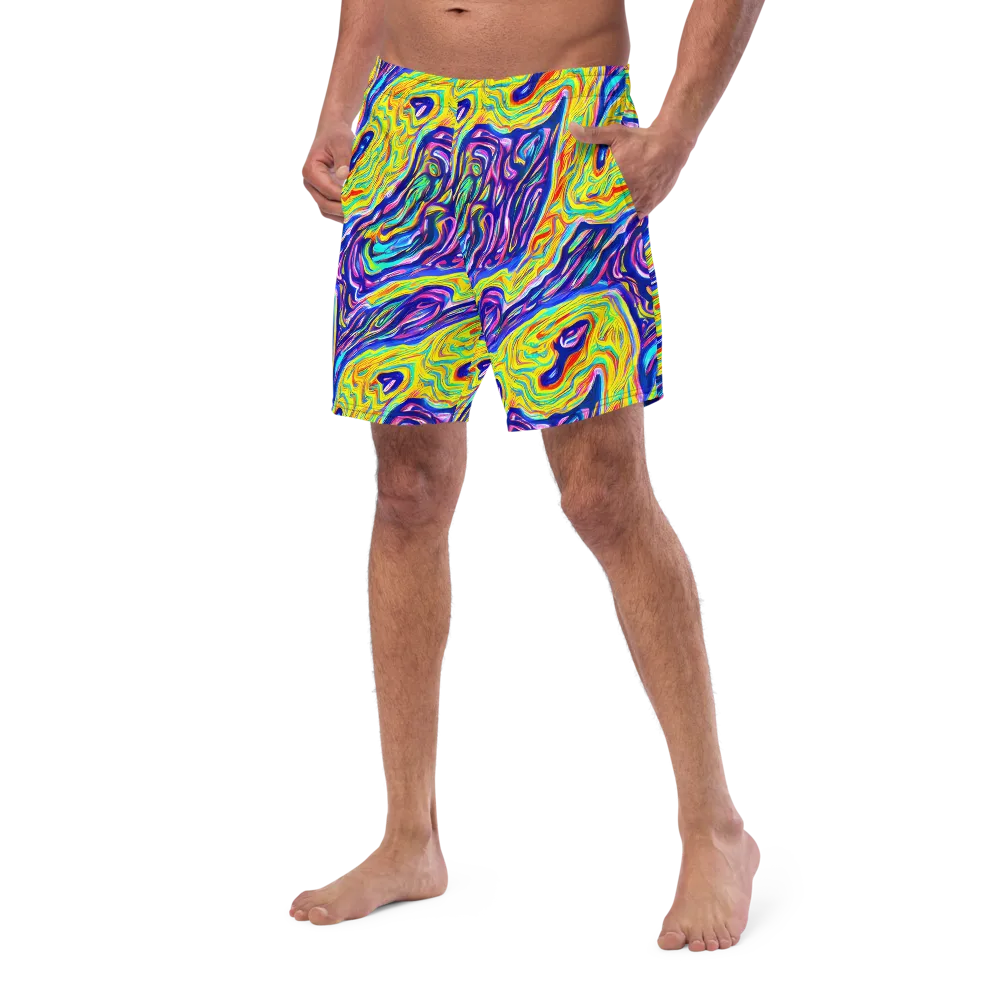 Kaleidoscope Current on Swim Trunks — Left Front