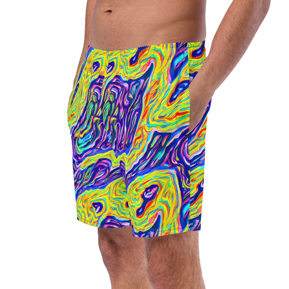 Kaleidoscope Current on Swim Trunks — Left Front