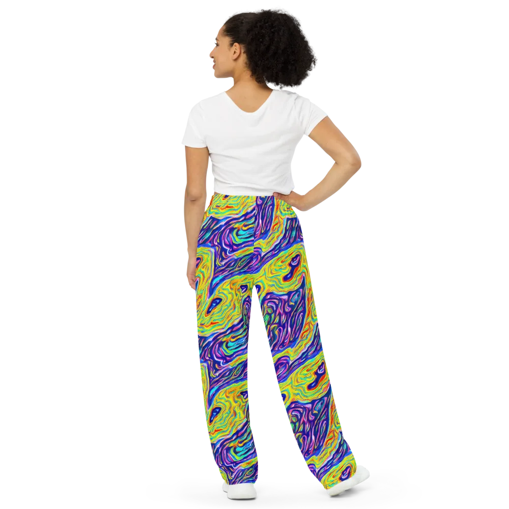 Kaleidoscope Current on Wide-Leg Pants — Back