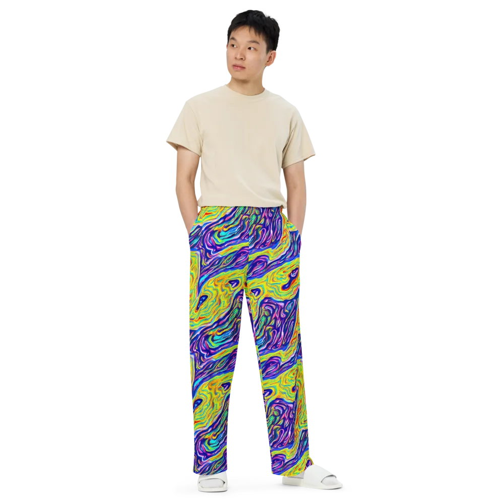 Kaleidoscope Current on Wide-Leg Pants — Front