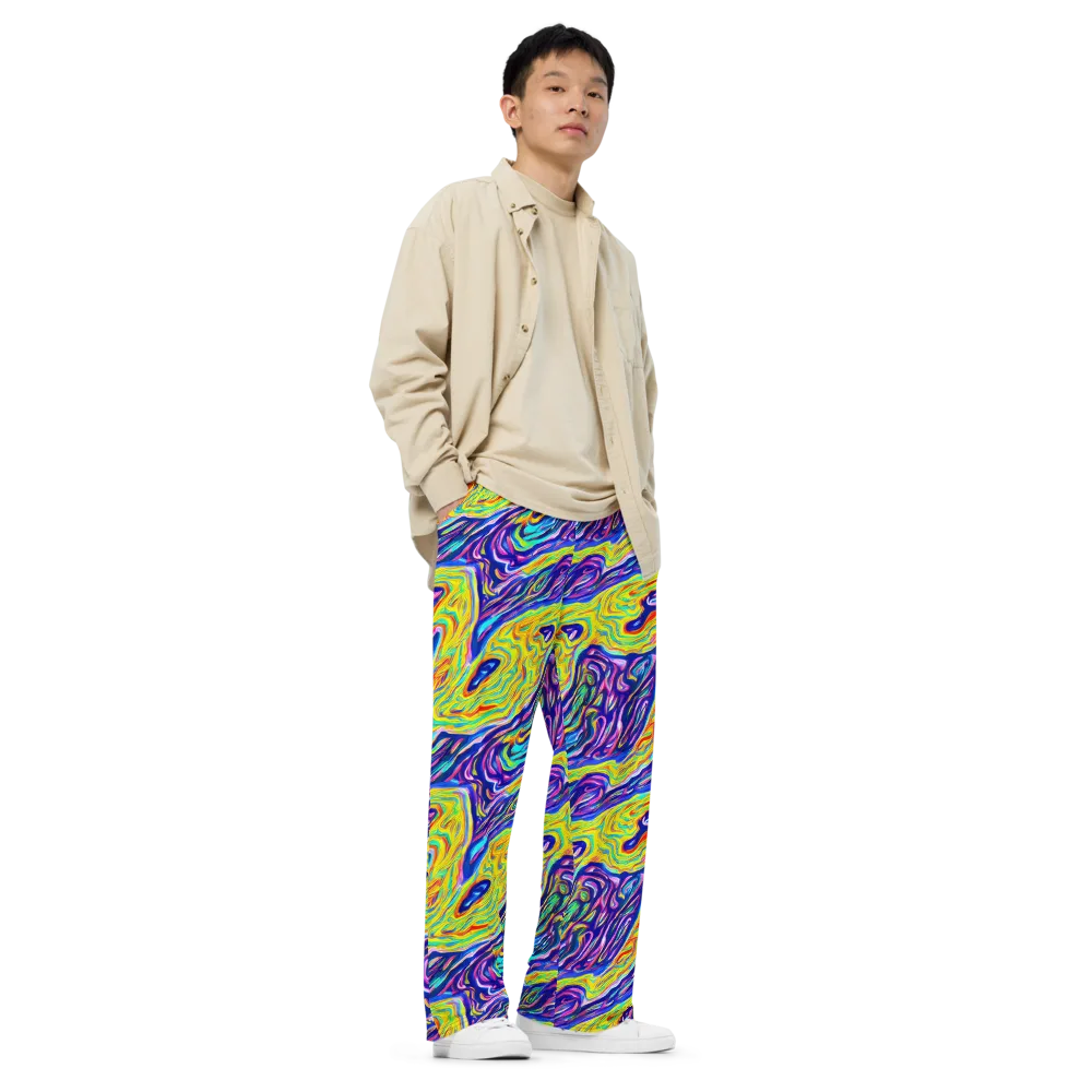 Kaleidoscope Current on Wide-Leg Pants — Right Front