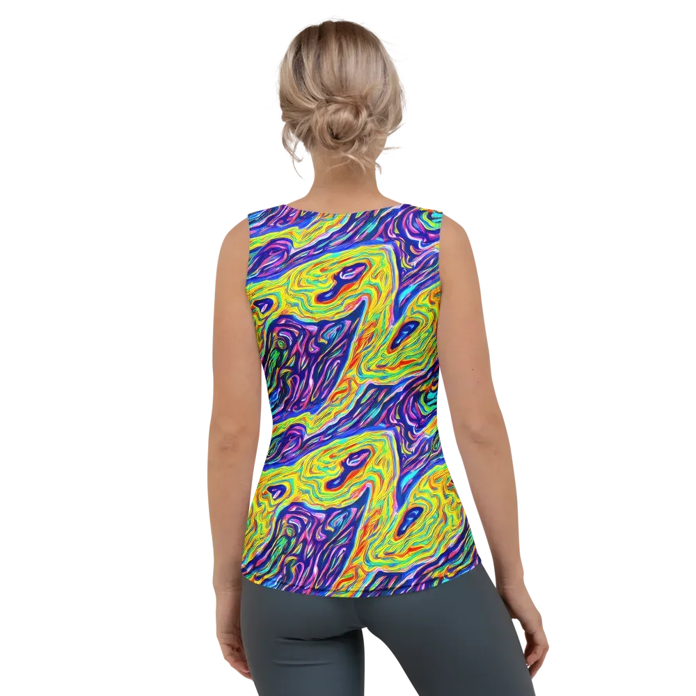 Kaleidoscope Current on Women's Tank Top — Back
