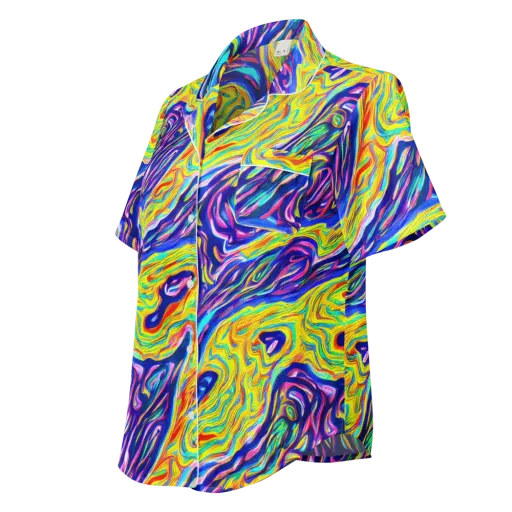 Kaleidoscope Current on a Women's Short Sleeve Pajama Top