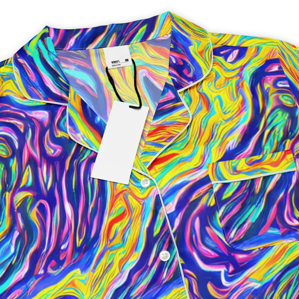 Kaleidoscope Current on Women's Short Sleeve Pajama Top — Product details