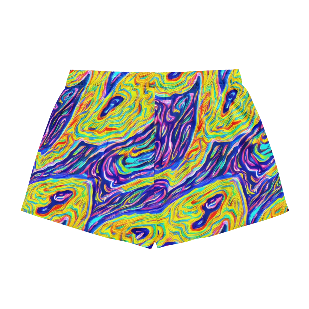 Kaleidoscope Current on Women's Pajama Shorts — Back