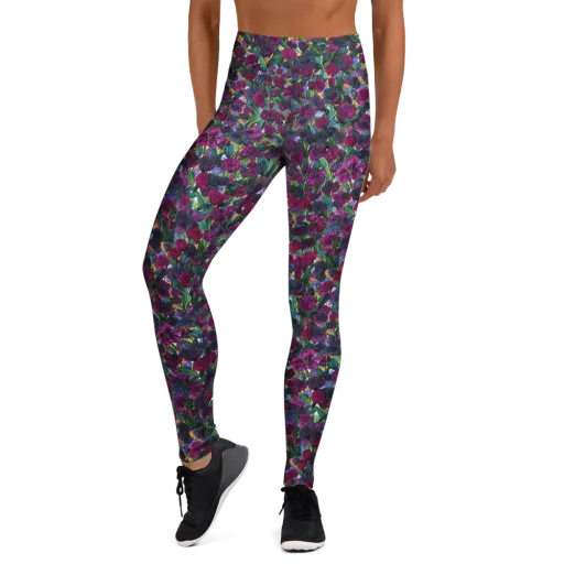 Midnight Floralia on a Yoga Leggings