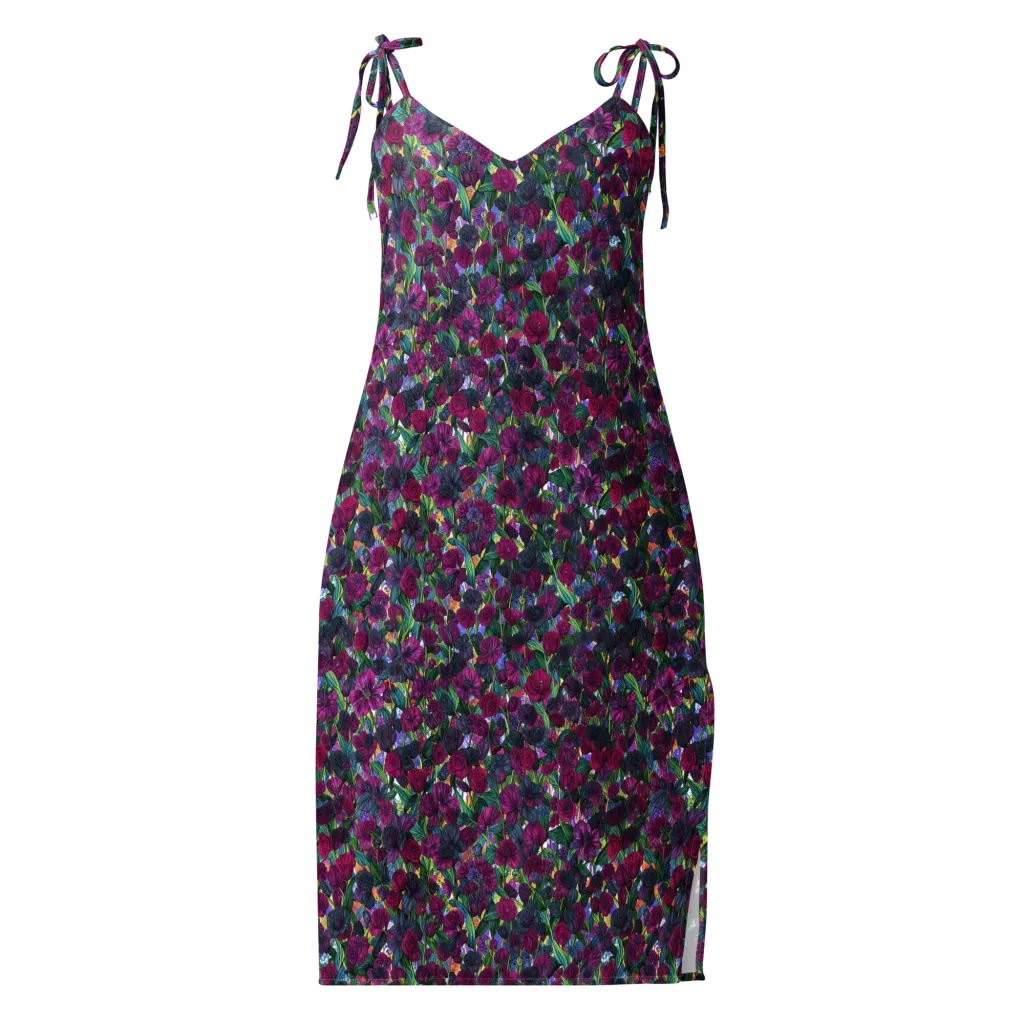 Midnight Floralia on Slip Dress — Front