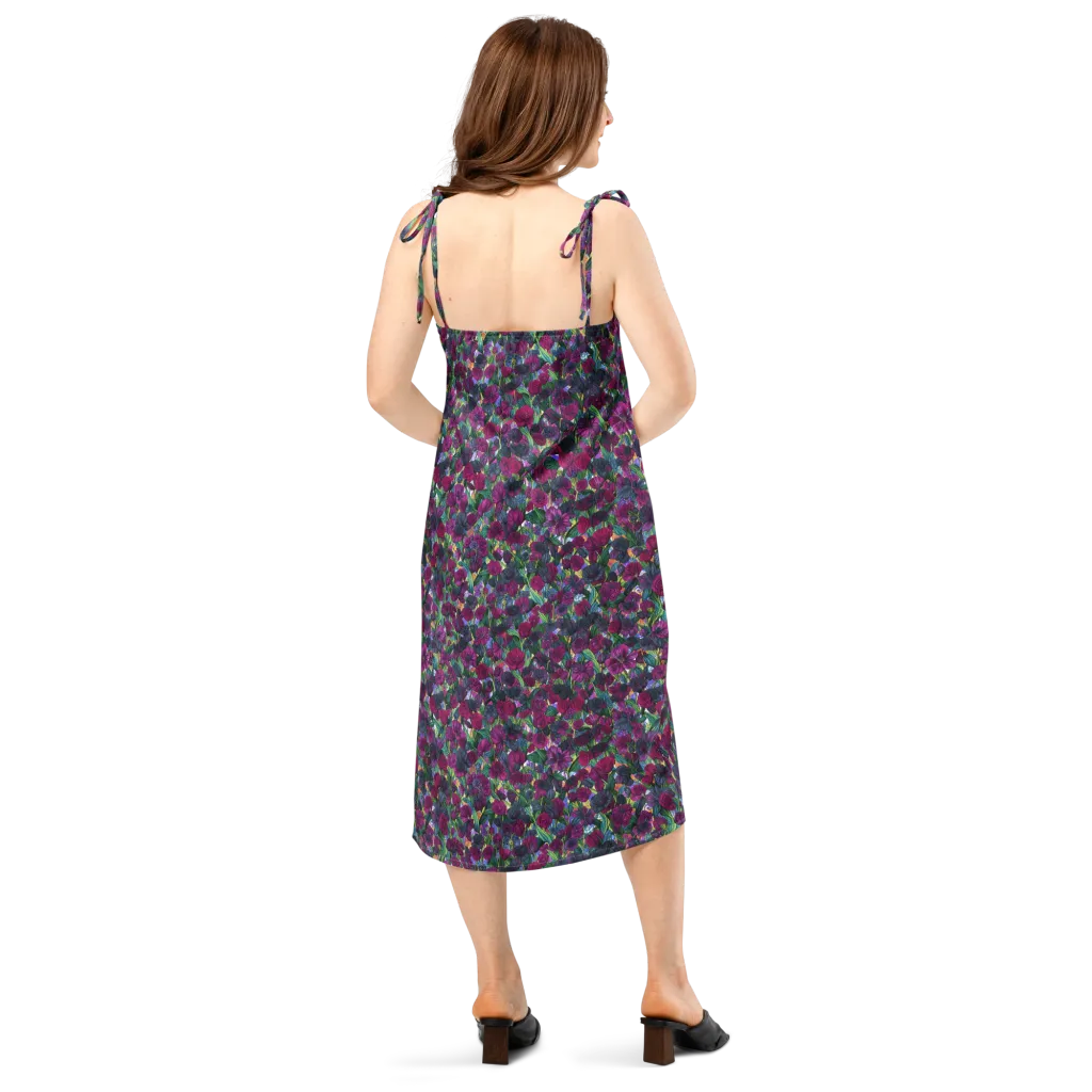 Midnight Floralia on Slip Dress — Back
