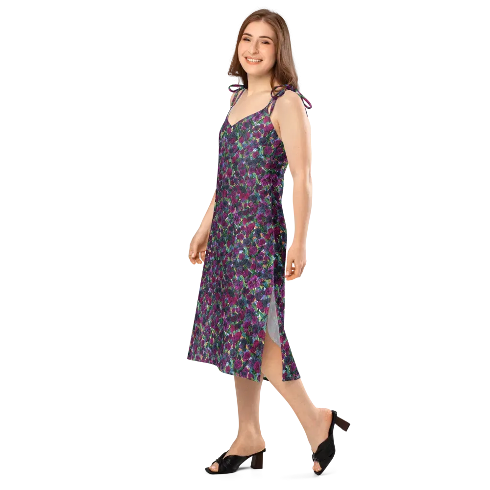 Midnight Floralia on Slip Dress — Left Front