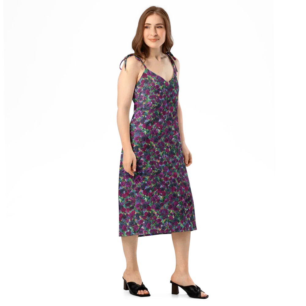 Midnight Floralia on Slip Dress — Right Front