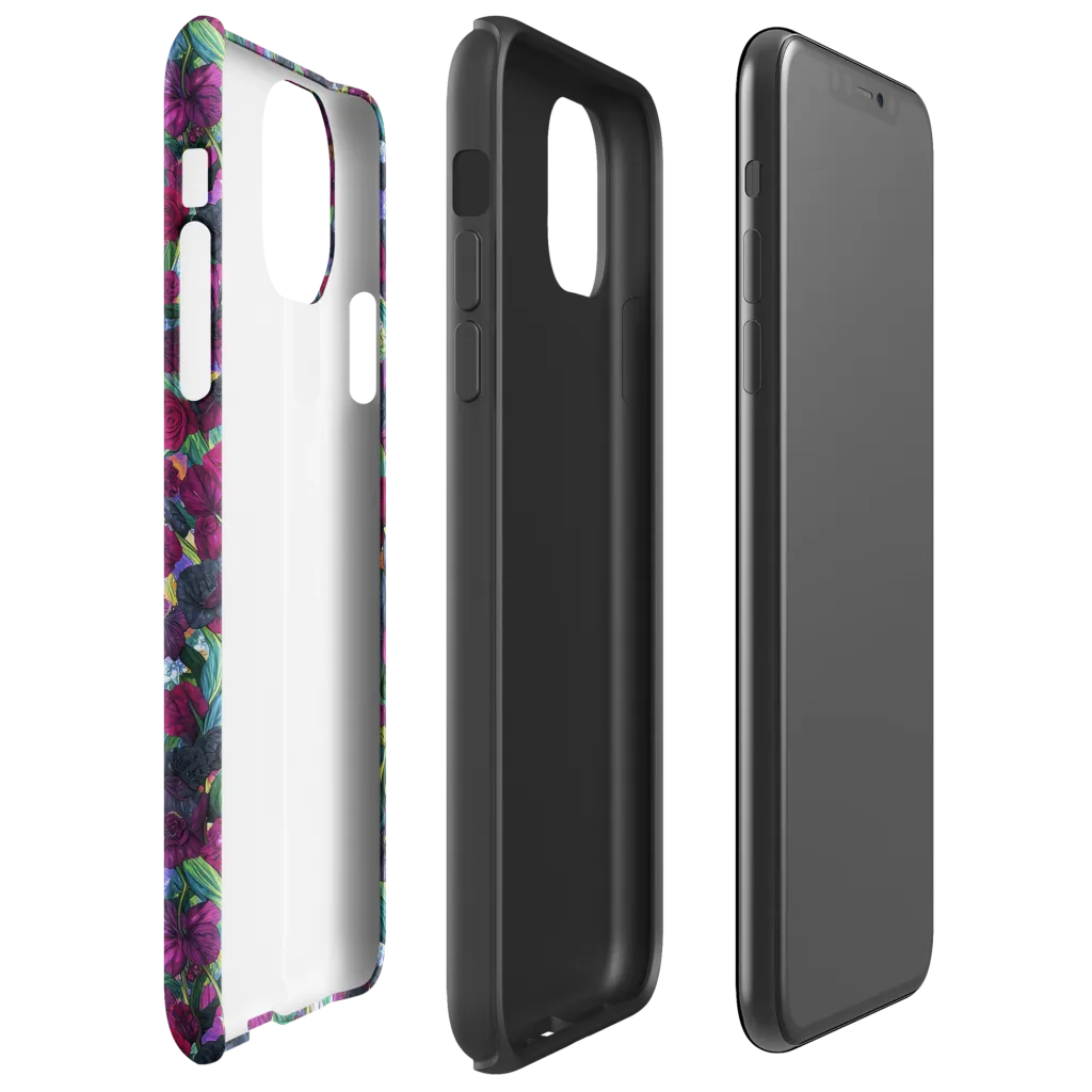 Midnight Floralia on Tough Case for iPhone® — Right