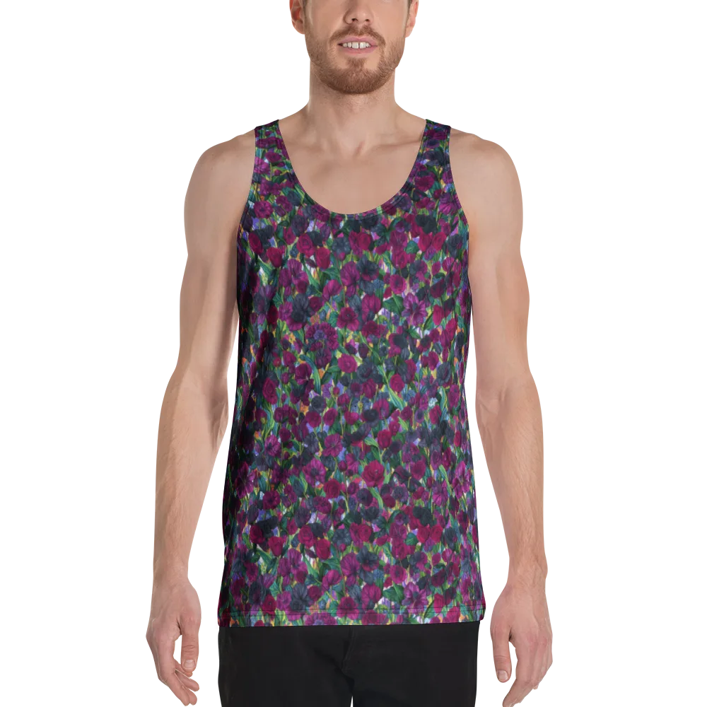 Midnight Floralia on Men's Tank Top — Front