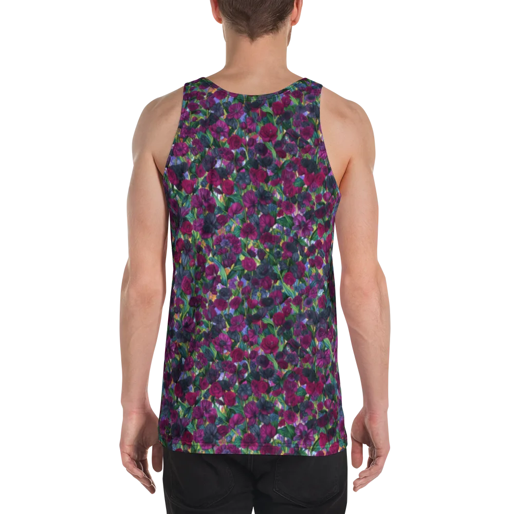 Midnight Floralia on Men's Tank Top — Back