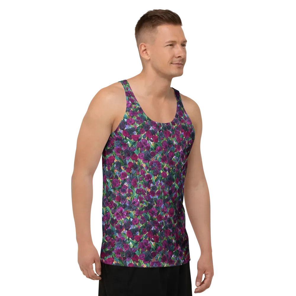 Midnight Floralia on Men's Tank Top — Right Front