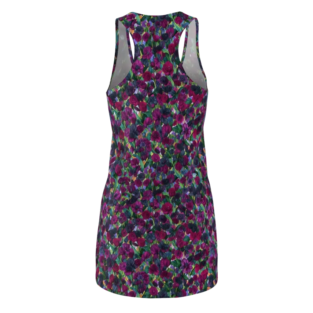 Midnight Floralia on Racerback Dress — Back