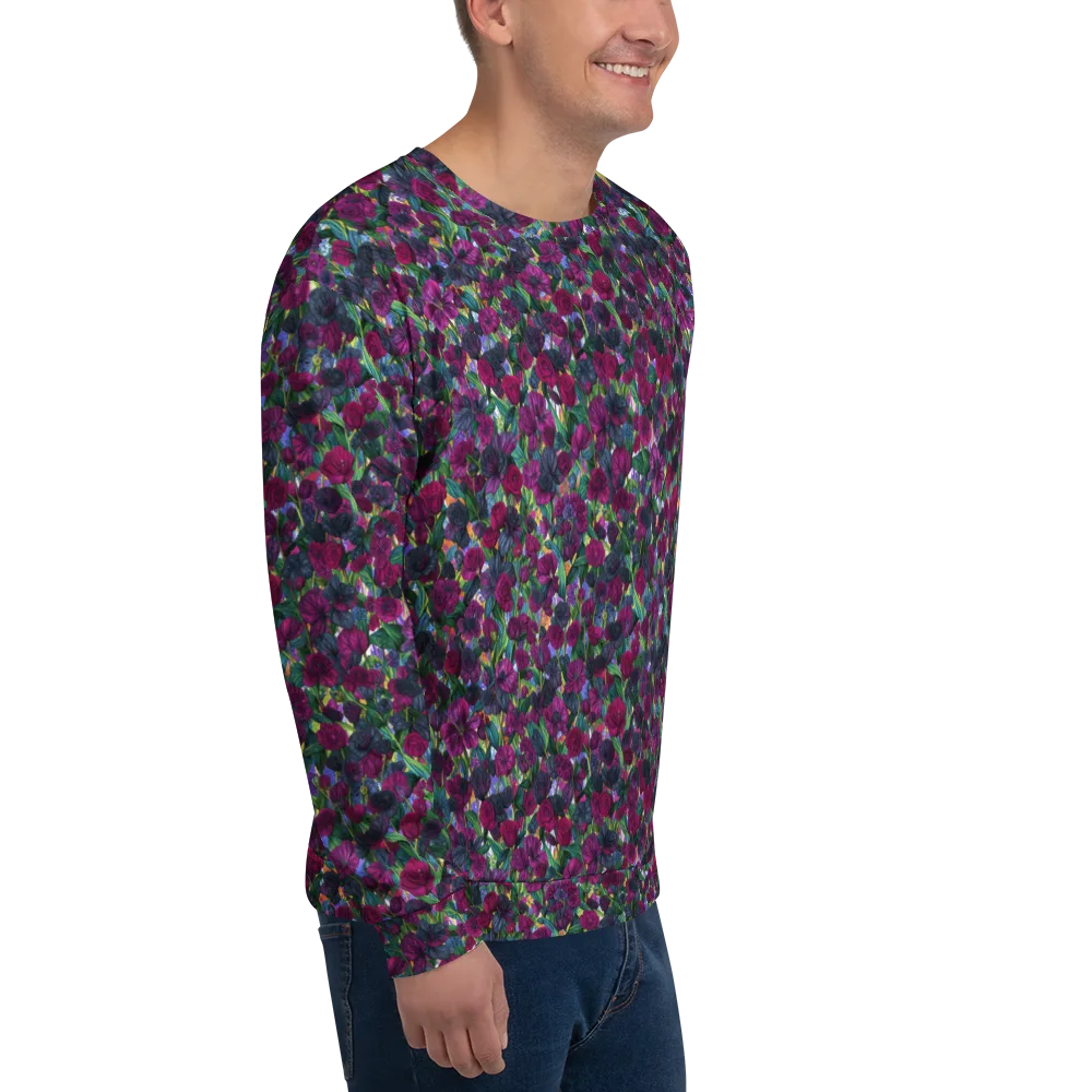 Midnight Floralia on Sweatshirt — Right Front
