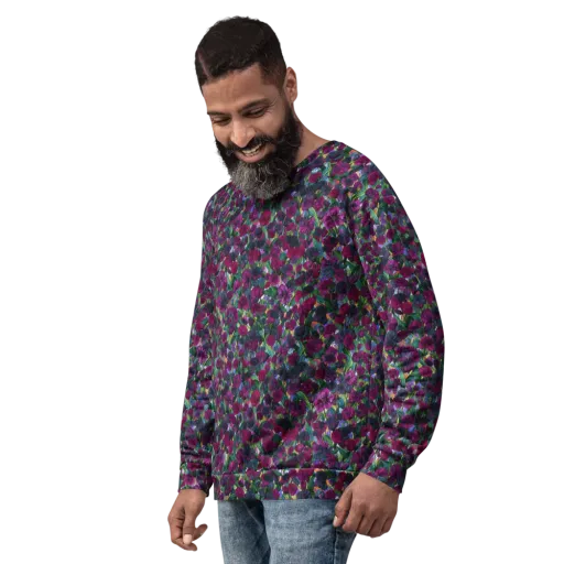 Midnight Floralia on a Sweatshirt