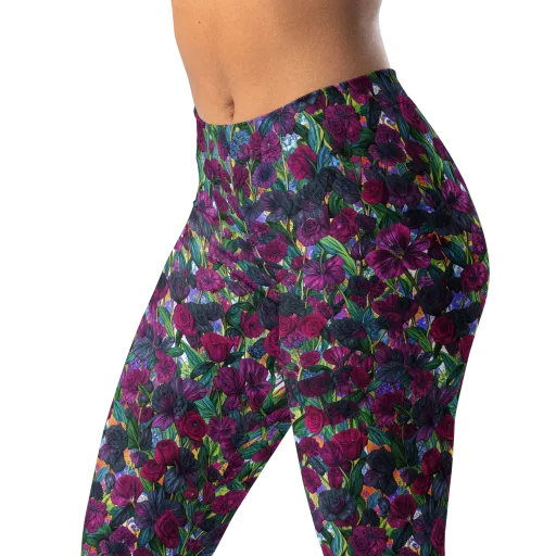Midnight Floralia on a Leggings