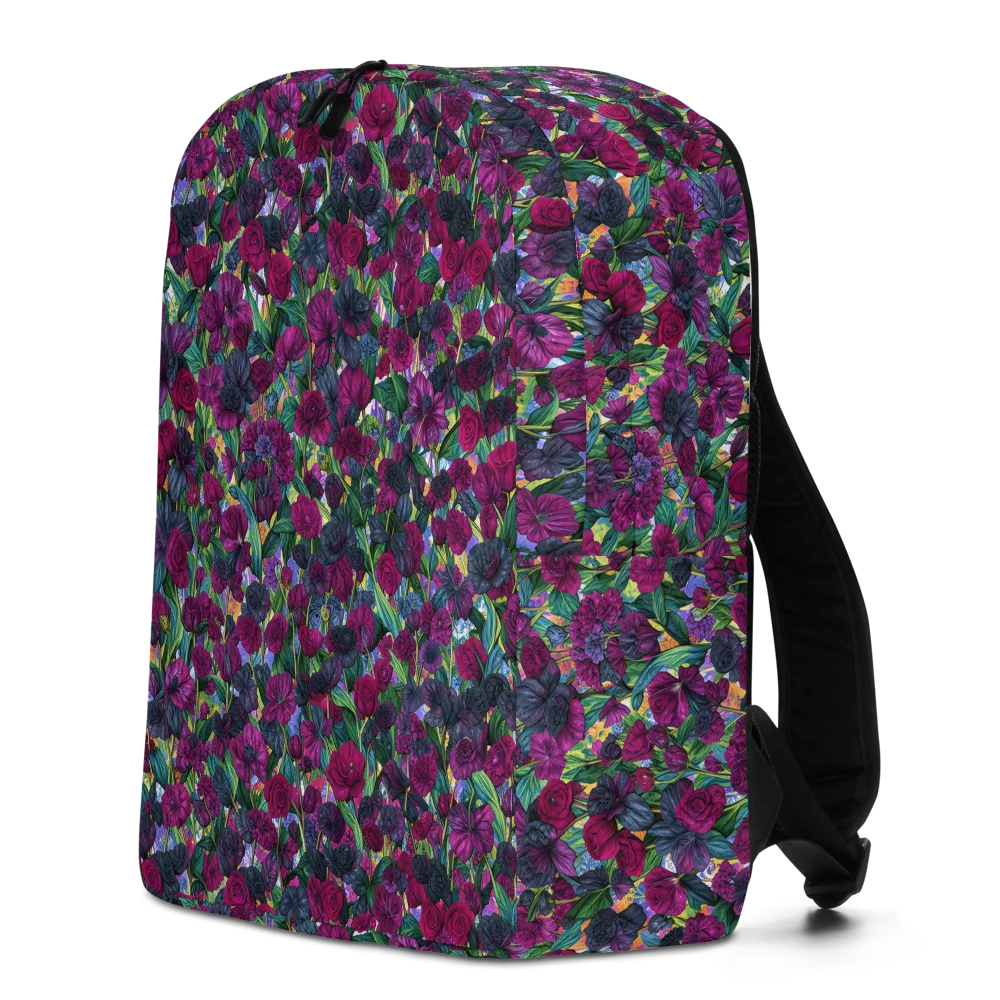 Midnight Floralia on Minimalist Backpack — Left
