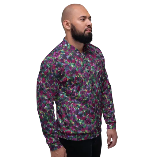 Midnight Floralia on a Bomber Jacket