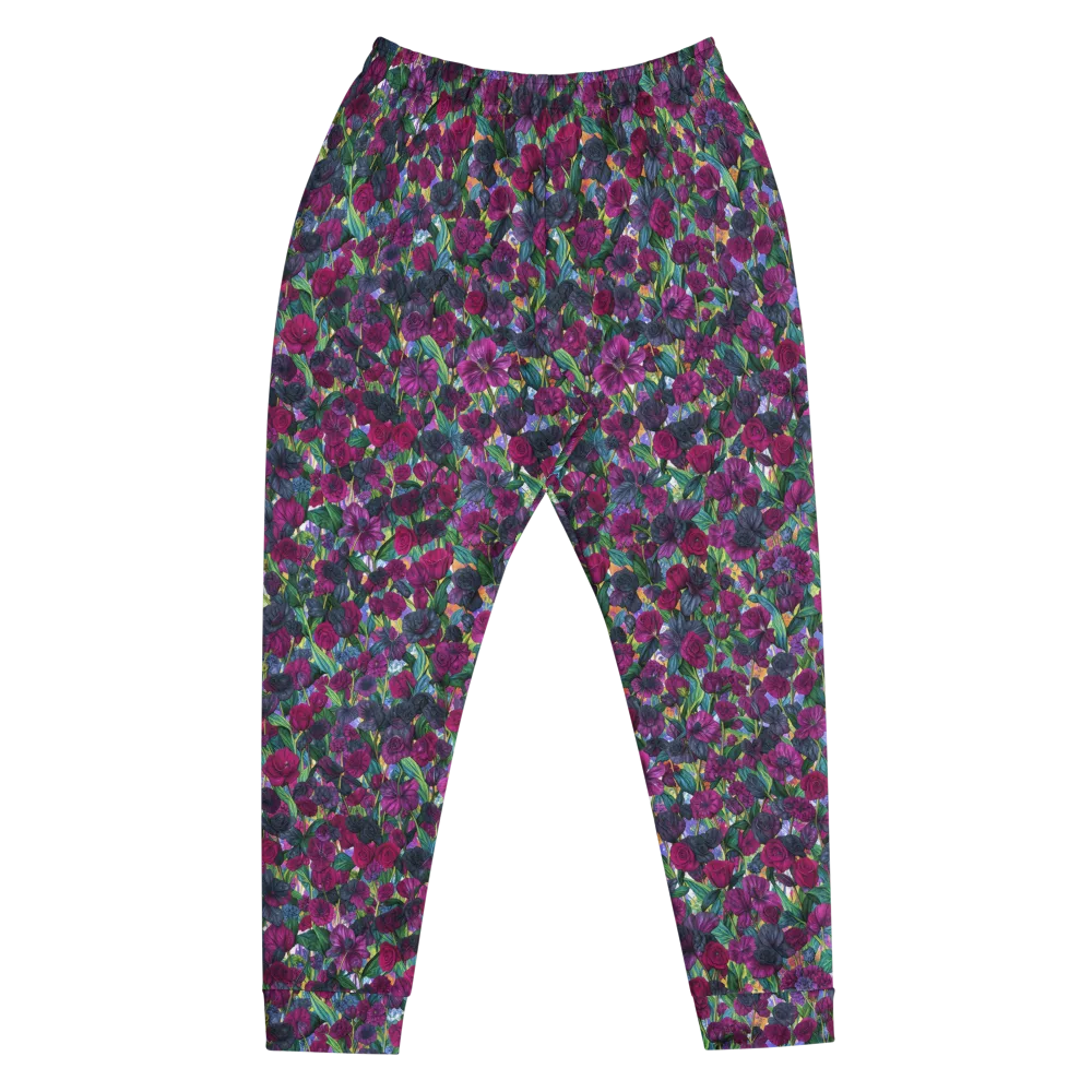 Midnight Floralia on Men's Joggers — Front