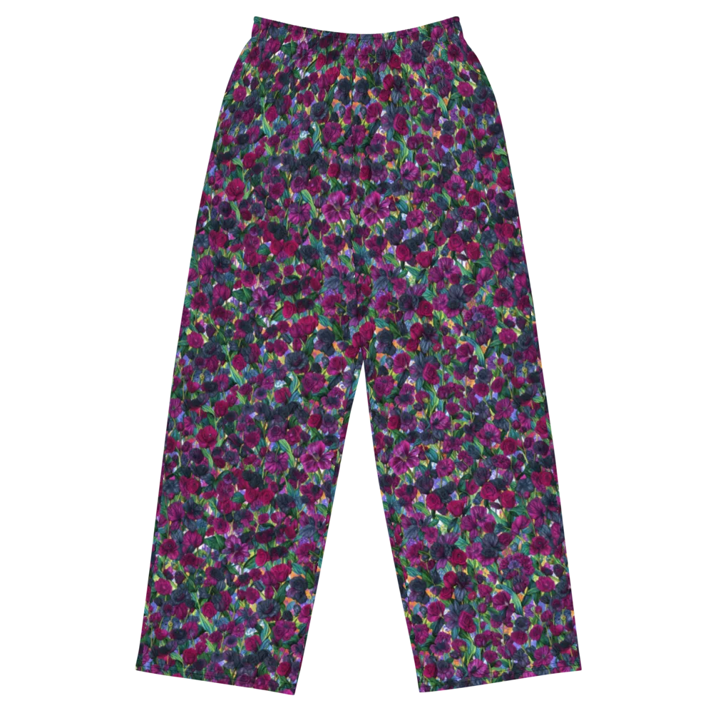 Midnight Floralia on Wide-Leg Pants — Front
