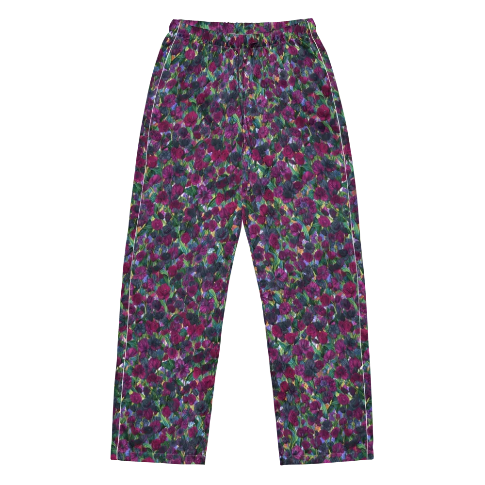 Midnight Floralia on Women's Pajama Pants — Front