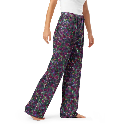 Midnight Floralia on a Women's Pajama Pants
