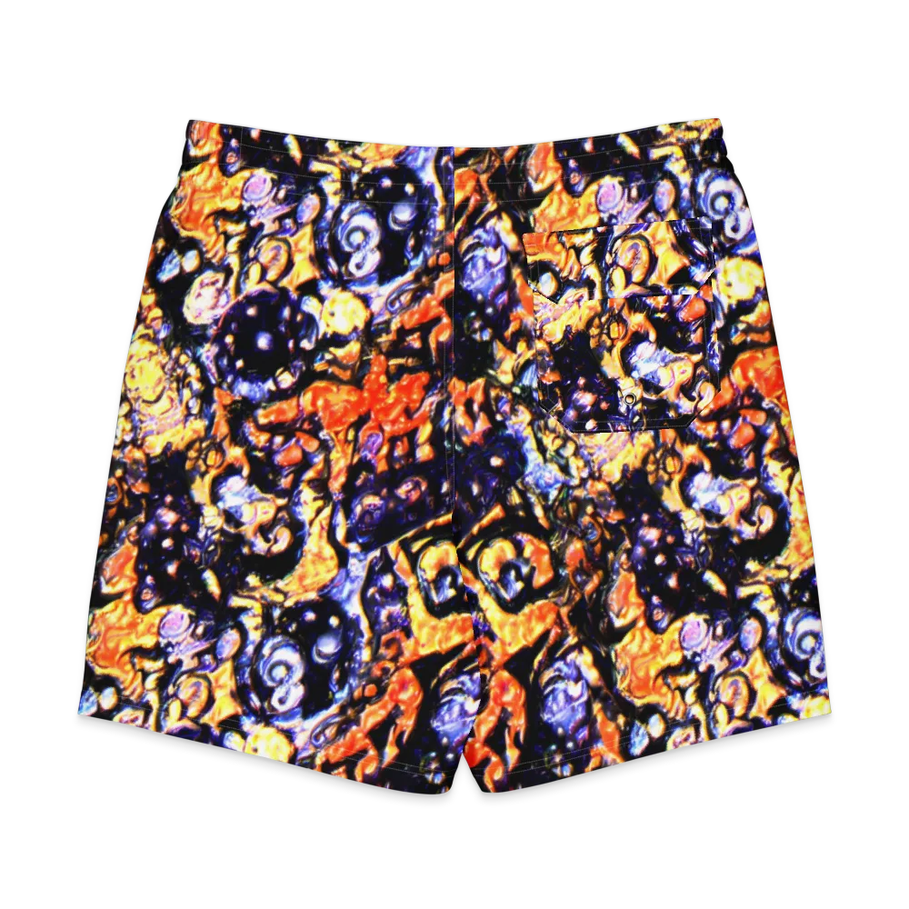 Inferno Bloom on Men's Board Shorts — Back