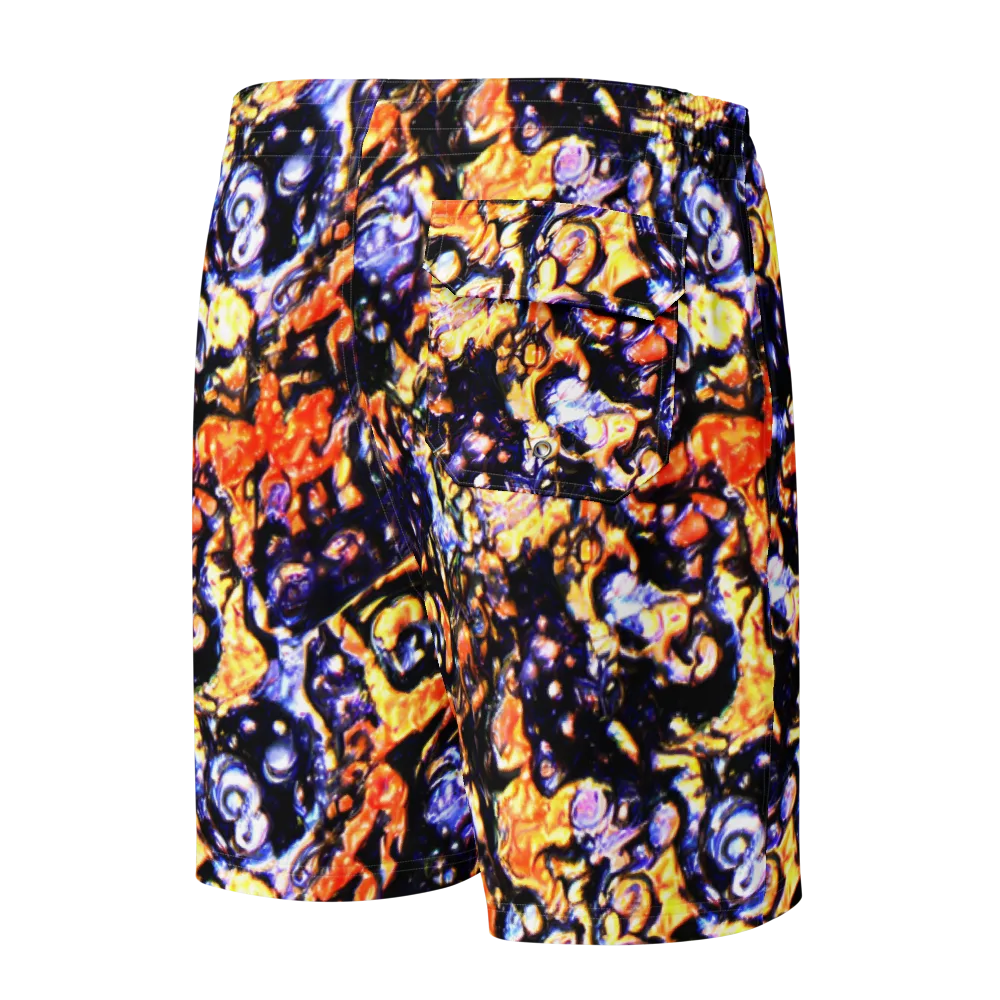 Inferno Bloom on Men's Board Shorts — Back