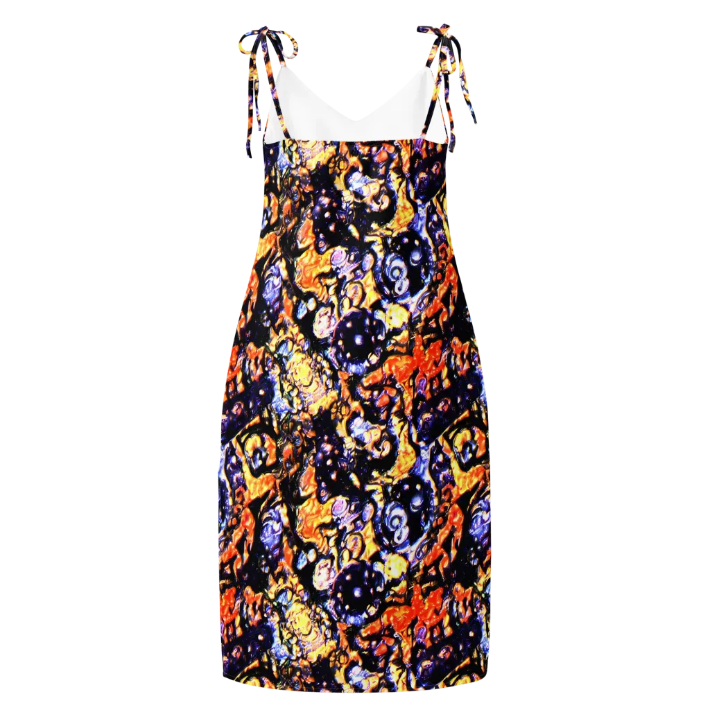 Inferno Bloom on Slip Dress — Back