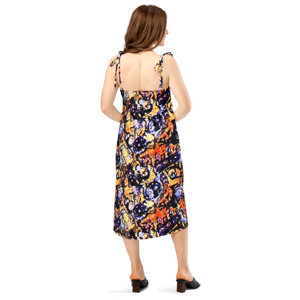 Inferno Bloom on Slip Dress — Back