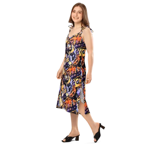 Inferno Bloom on a Slip Dress